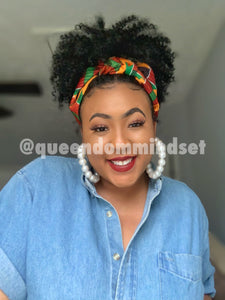 Style - African Print Headband Curly